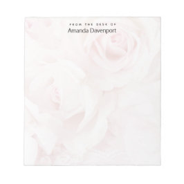 ヴィンテージピンクローズエレガントブーケ ノートパッド