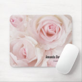 ヴィンテージピンクローズエレガントブーケ マウスパッド (マウス)