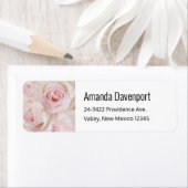 ヴィンテージピンクローズエレガントブーケ ラベル (インサイチュ)