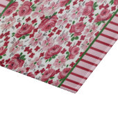 ヴィンテージピンクローズガラス切断板 カッティングボード (角)