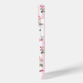 ヴィンテージピンクローズコケットボウストライプズ Case-Mate iPhoneケース (裏面 / 左)