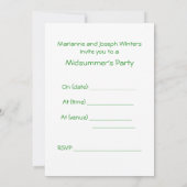 ヴィンテージピンクローズサマーパーティの招待状 招待状 (裏面)
