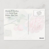 ヴィンテージピンクローズサンキュー ポストカード (裏面)