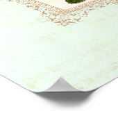 ヴィンテージピンクローズシャビーエレガンス ポスター (角)