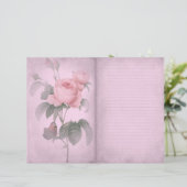 ヴィンテージピンクローズジャーナルスクラップブック紙 (スタンド正面)