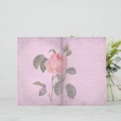 ヴィンテージピンクローズジャーナルスクラップブック紙 (スタンド正面)