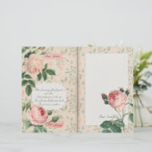 ヴィンテージピンクローズスクラップブック紙 (スタンド正面)