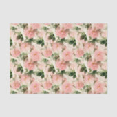 ヴィンテージピンクローズティッシュペーパー 薄葉紙 (正面)