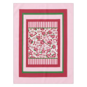 ヴィンテージピンクローズテーブルクロス テーブルクロス (正面)