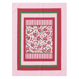 ヴィンテージピンクローズテーブルクロス テーブルクロス