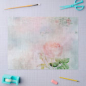 ヴィンテージピンクローズデコパージュ 薄葉紙 (クラフト)