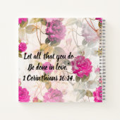 ヴィンテージピンクローズノートブック聖なる書物、 経典 ノートブック (裏面)