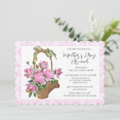 ヴィンテージピンクローズバスケット マザーズデイブランシュ 招待状 (スタンド正面)