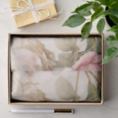 ヴィンテージピンクローズフラワーガーデンデコップページ 薄葉紙 (ギフト)