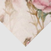 ヴィンテージピンクローズフラワーガーデンデコップページ 薄葉紙