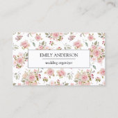 ヴィンテージピンクローズフラワーズフローラ事業 コーリングカード (正面)