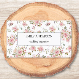 ヴィンテージピンクローズフラワーズフローラ事業 コーリングカード