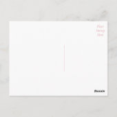 ヴィンテージピンクローズフラワーフローラはがき ポストカード (裏面)