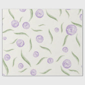 ヴィンテージピンクローズフローラギフトラップ ラッピングペーパー (フラット)