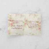 ヴィンテージピンクローズフローラスチームパンク結婚ズ 招待状 (内部)