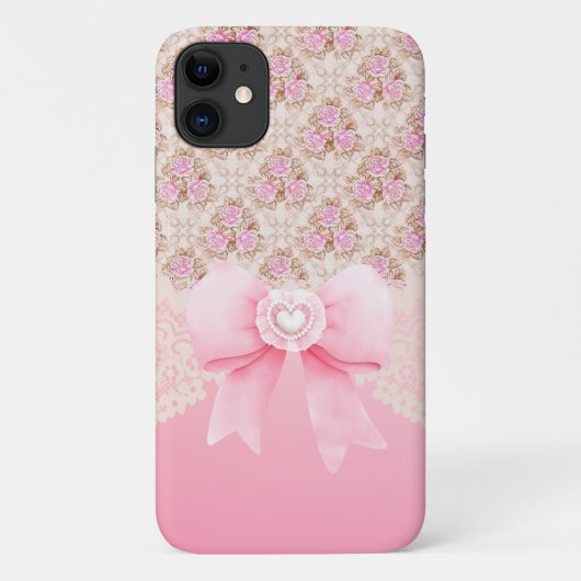 ヴィンテージピンクローズフローラ Case-Mate iPhoneケース (裏面)
