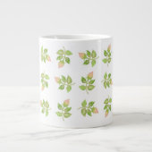 ヴィンテージピンクローズブズジャンボサイズのマグカップ ジャンボコーヒーマグカップ (正面)