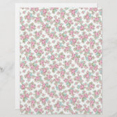 ヴィンテージピンクローズブドアーツ&クラフトスクラップブック紙 (正面/裏面)