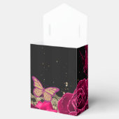 ヴィンテージピンクローズブラック金ゴールドレースキンセアニラ フェイバーボックス (オープン)