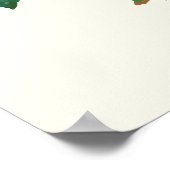 ヴィンテージピンクローズボタニカルプリント ポスター (角)