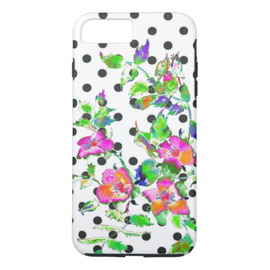 ヴィンテージピンクローズポルカドット Case-Mate iPhoneケース (裏面)