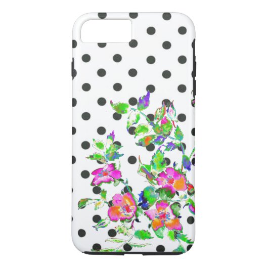 ヴィンテージピンクローズポルカドット Case-Mate iPhoneケース (裏面)
