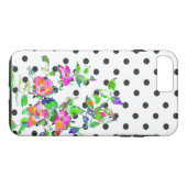 ヴィンテージピンクローズポルカドット Case-Mate iPhoneケース (裏面(横))