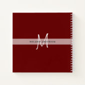 ヴィンテージピンクローズモノグラム結婚ズの計画の花嫁 ノートブック (裏面)