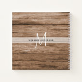 ヴィンテージピンクローズモノグラム結婚ズの計画の花嫁 ノートブック (裏面)