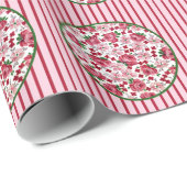 ヴィンテージピンクローズラッピング紙 ラッピングペーパー (ロールコーナー)