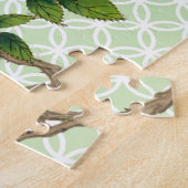 ヴィンテージピンクローズレトロアート ジグソーパズル (側面)