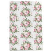 ヴィンテージピンクローズ抱き枕 ミディアムペーパーバッグ (正面)