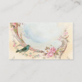 ヴィンテージピンクローズ結婚とロビン座席表 プレイスカード (裏面)