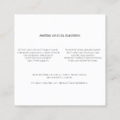 ヴィンテージピンクローズ結婚ズイベントプランナー スクエア名刺 (裏面)