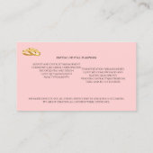 ヴィンテージピンクローズ結婚ズイベントプランナー 名刺 (裏面)