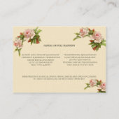 ヴィンテージピンクローズ結婚ズイベントプランナー 名刺 (裏面)