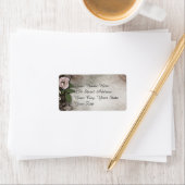 ヴィンテージピンクローズ結婚ズ住所 シール (インサイチュ)