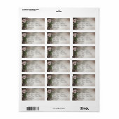 ヴィンテージピンクローズ結婚ズ住所 シール (フルシート)