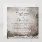 ヴィンテージピンクローズ結婚ズ 招待状 (裏面)