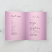 ヴィンテージピンクローズ結婚式 プログラム (内部)