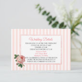 ヴィンテージピンクローズ結婚詳細カード エンクロージャーカード (スタンド正面)