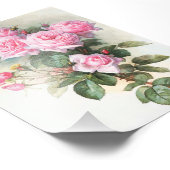 ヴィンテージピンクローズ絵画ズ フォトプリント            (角)