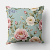 ヴィンテージピンクローズ クッション (裏面)