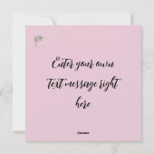 ヴィンテージピンクローズ ゴールデンハート モノグラムと名前 シーズンカード (裏面)