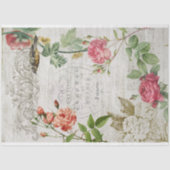 ヴィンテージピンクローズ&タイポグラフィエフェメラデクページ 薄葉紙 (正面)